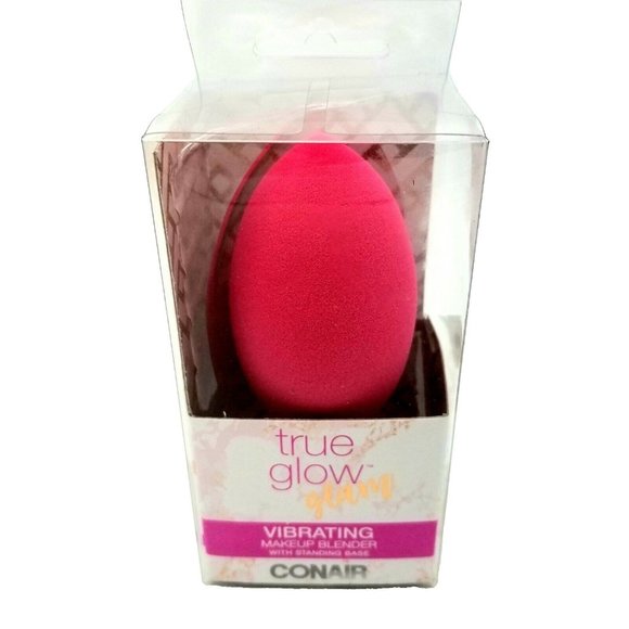 Conair True Glow Glam Vibrating Makeup Blender Sponge Standing Base Pink NEW - Picture 2 of 9